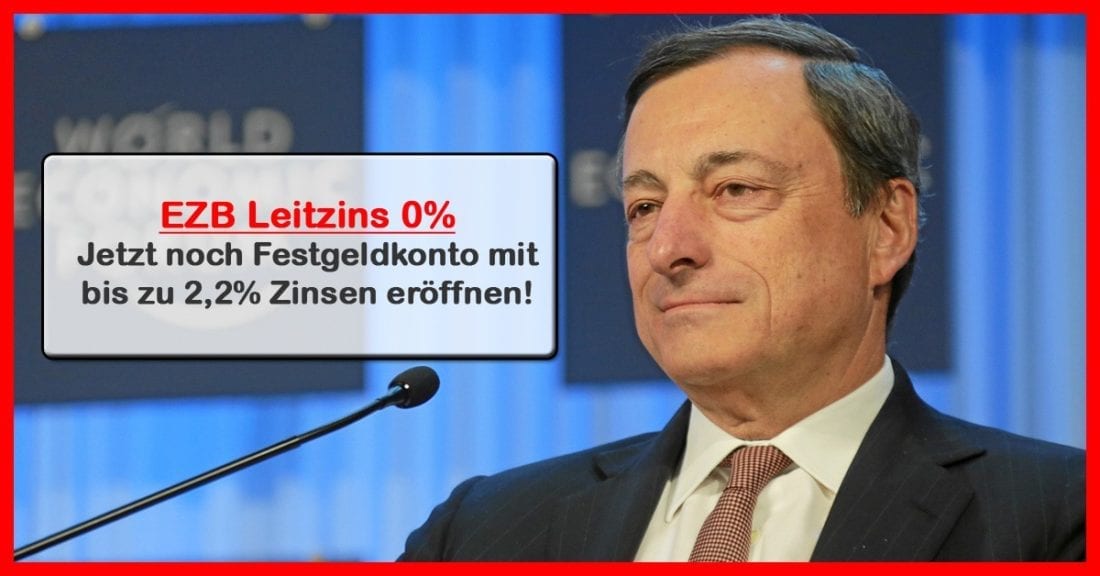 EZB Leitzins Senkung 0 Prozent