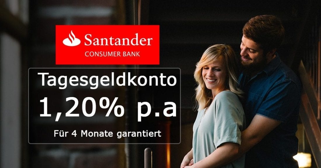1,20% p.a. auf Tagesgeld bei der Santander Bank Österreich