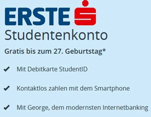 ERSTE Bank Österreich - Gratis Studentenkonto