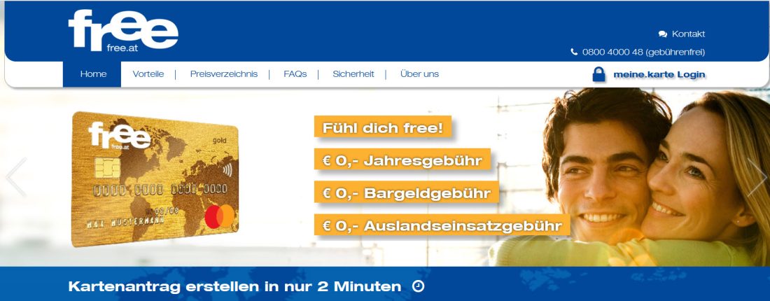 free mastercard gold - gratis kreditkarte für Österreich