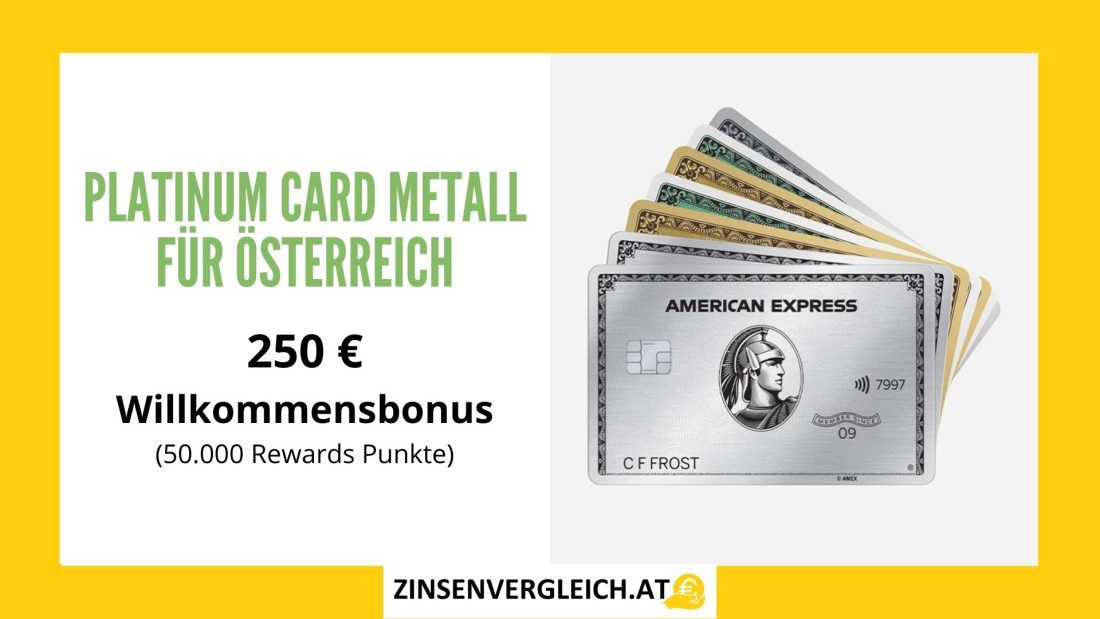 American Express Platinum Österreich - Neukunden-Bonus 250 € / 50000 Punkte Rewards Bonus