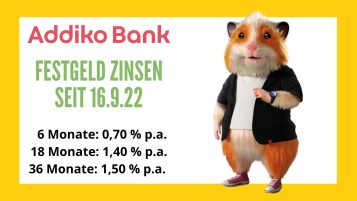 Addiko Bank Festgeldkonto Zinsen September 2022 Österreich