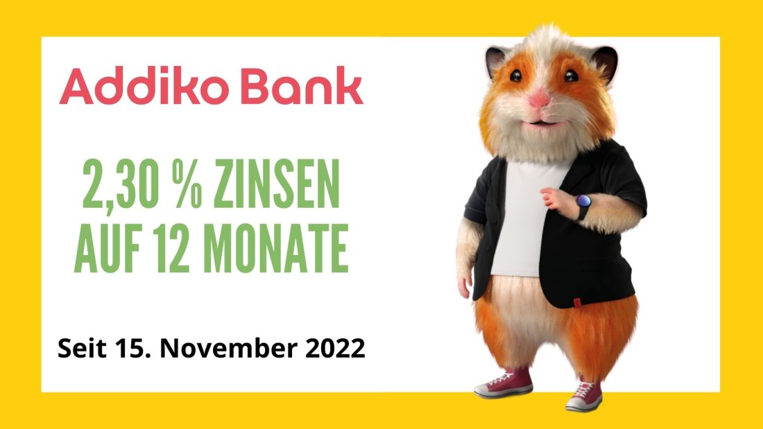 Addiko Bank Österreich Festgeld Zinsen November 2022