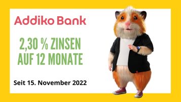 Addiko Bank Österreich Festgeld Zinsen November 2022