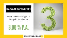 Renault Bank Österreich Festgeldkonto Zinsen bis zu 3 Prozent