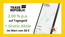 2 Prozent Tagesgeld in Österreich bei TradeRepublic + Gratis Aktie 50 Euro