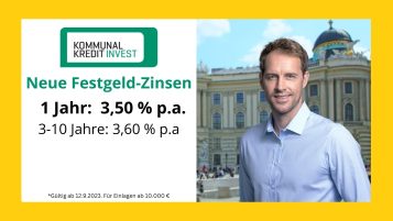 Kommunalkredit Invest Österreich Festgeldkonto Zinsen im September 2023